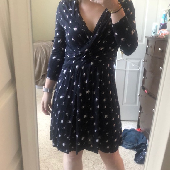 french connection floral wrap dress